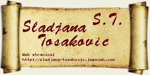 Slađana Tošaković vizit kartica